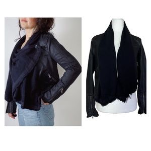 Free people Drape Front Coated Moto Jacket 0